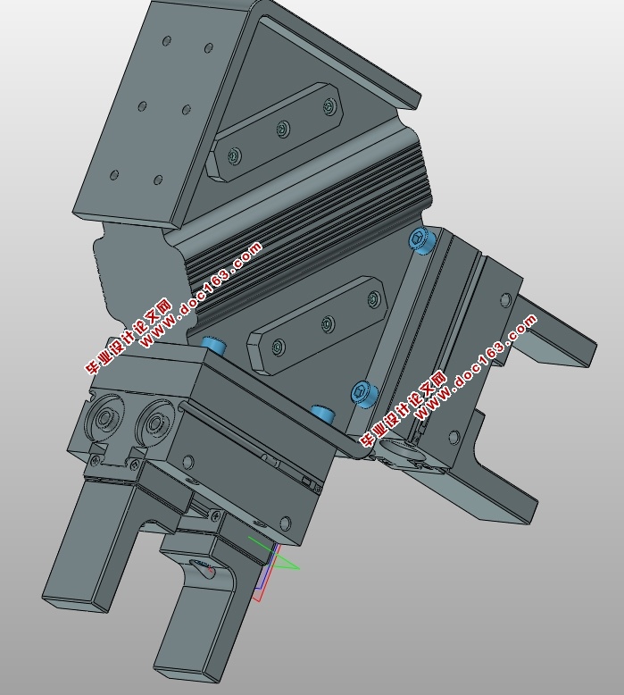 机器人上下料复合夹具体总体设计(含CAD零件装配图,SolidWorks三维图)