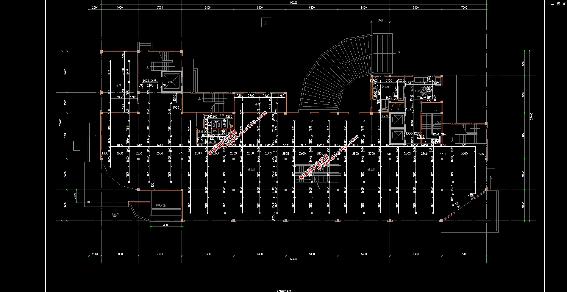 综合性办公楼(地下一层地上九层)给排水设计(含CAD图)