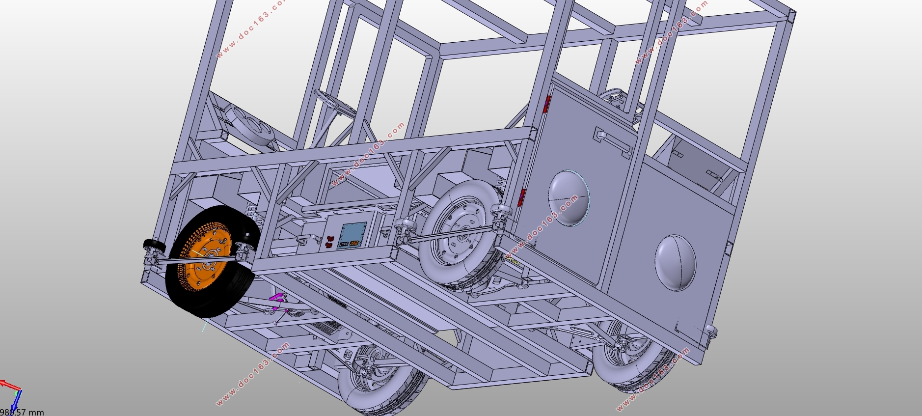 电动工程车总布置虚拟设计(含CAD零件图装配图,CATIA三维图)