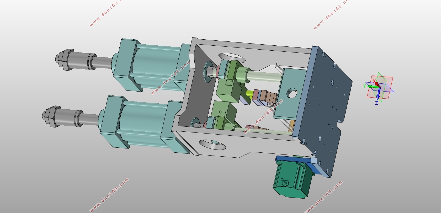 ҽø˫ͨԶл(CADͼװͼ,SolidWorksάͼ)